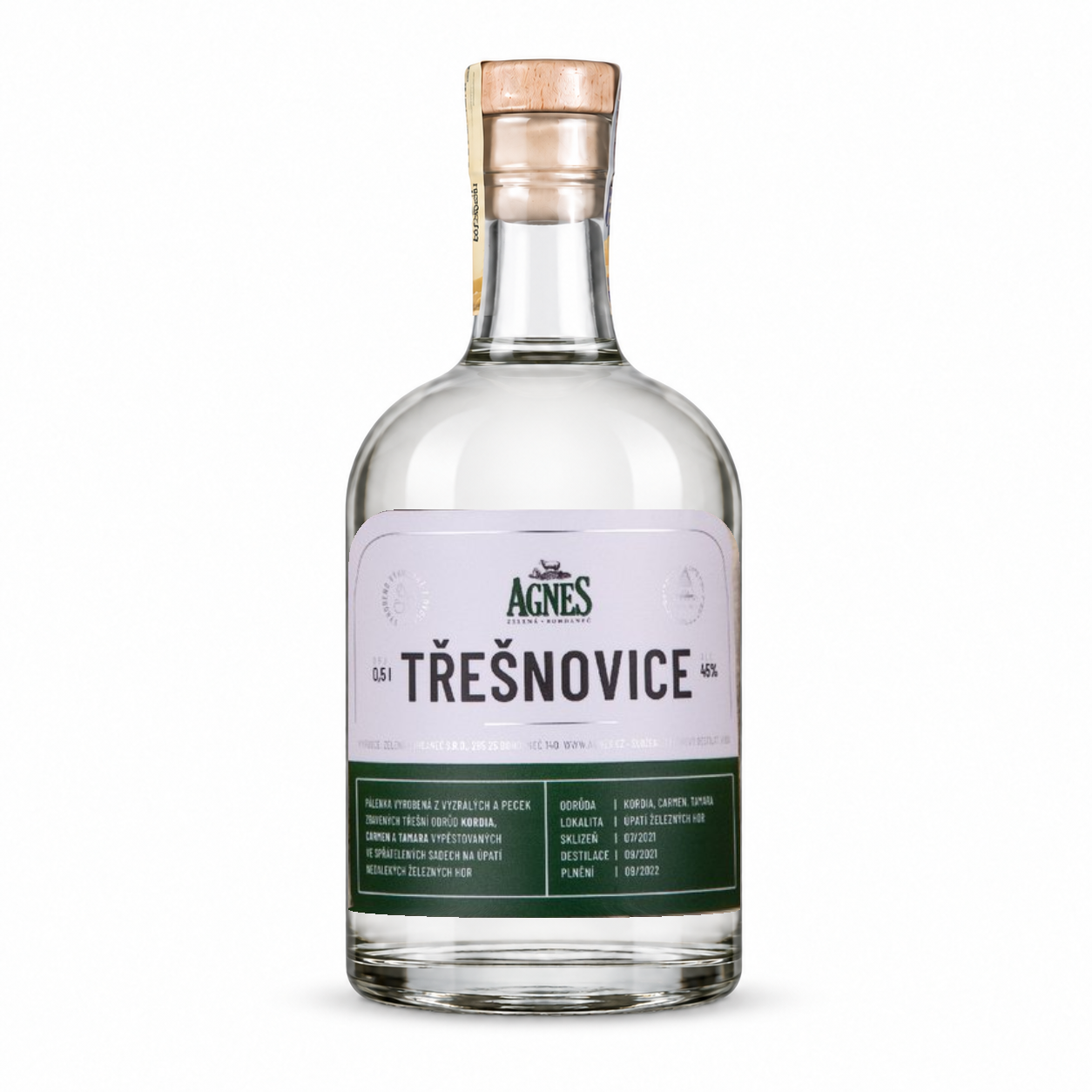 Agnes Třešňovice – 500ml — lahev na bílém pozadí